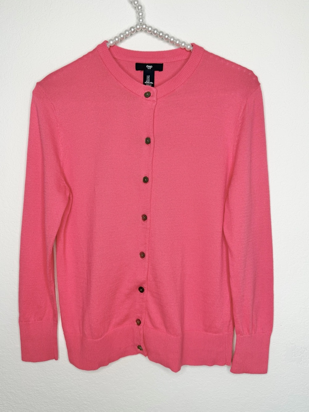 GAP Factory Coral Pink Button-Front Cardigan